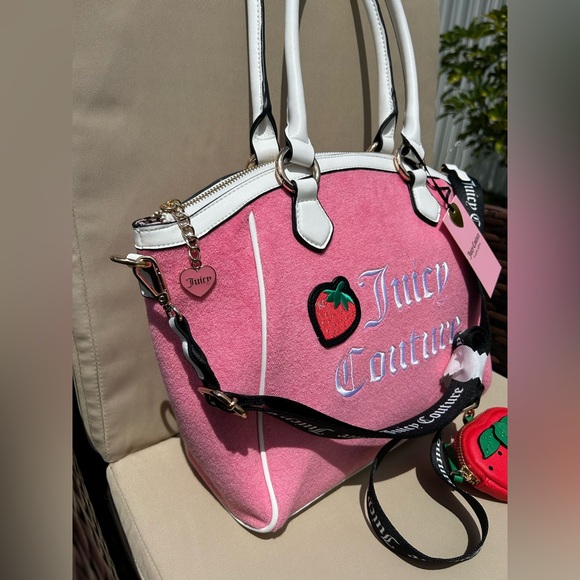Juicy Couture Pink Strawberry Bag/ Sweet n Juicy Fr Tote - Picture 2 of 9